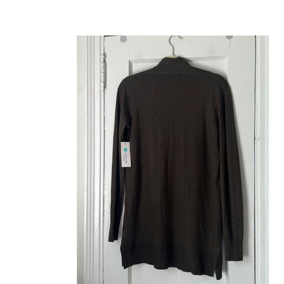 Pink Clover Sweater Women's Size XS Open Front Cardigan  Teal Green Penton - Picture 8 of 10